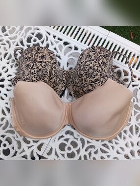 Women's Nude and Black Printed Strapless Bras - Pack of 2